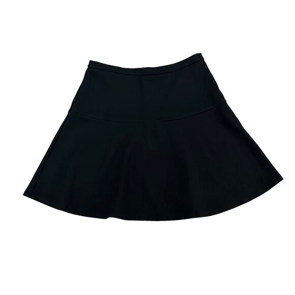 Garnet Hill Black Back Zipper Viscose Blend Flare Mini Skirt Womens Small - Picture 1 of 5